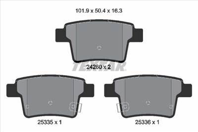 Fékbetét készlet TEXTAR 2426001 for FORD, JAGUAR, GEELY, BYD, …
