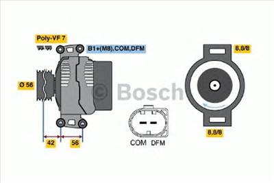 BOSCH 0 986 045 380 - generátor MERCEDES-BENZ MERCEDES-BENZ (BBDC)