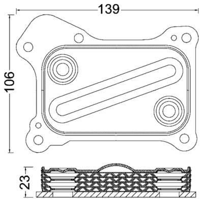 MAHLE CLC 190 000S - Olajhűtő, motorolaj FIAT FORD LANCIA OPEL SUBARU SUZUKI VAUXHALL