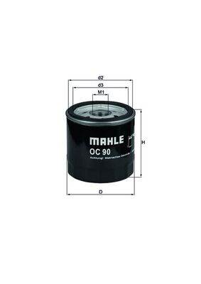 MAHLE OC 90 OF - olajszűrő CHEVROLET DAEWOO FSO IRMSCHER LADA OPEL PONTIAC ROVER SAAB VAUXHALL ZAZ