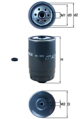 MAHLE KC 503D - Üzemanyagszűrő HYUNDAI KIA