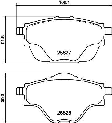 Fékbetét készlet MINTEX MDB3402 for PEUGEOT, CITROËN, VAUXHALL, DS, …