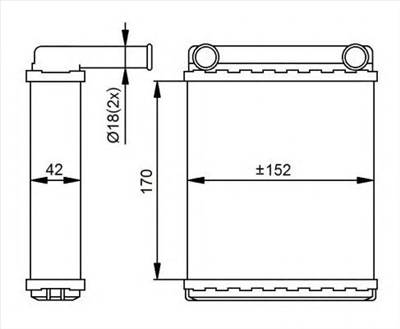 NRF 54306 - Hőcserélő, belső tér fűtés MERCEDES-BENZ