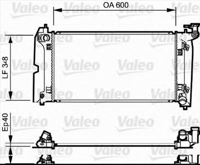 VALEO 734711 - Vízhűtő (Hűtőradiátor) TOYOTA