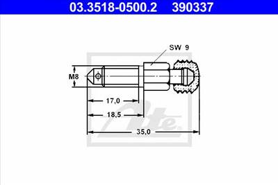 ATE 03.3518-0500.2 - légtelenítő csavar/-szelep