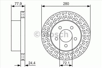 BOSCH 0 986 479 U00 - féktárcsa JEEP
