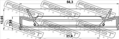 FEBEST 95HEY-33560814C - Féltengely szimmering DACIA INFINITI NISSAN NISSAN (DONGFENG) RENAULT