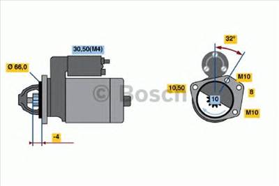 BOSCH 0 986 020 141 - önindító NISSAN OPEL RENAULT VAUXHALL