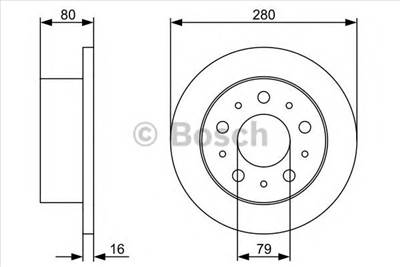 BOSCH 0 986 479 316 - féktárcsa CITROËN FIAT OPEL PEUGEOT VAUXHALL