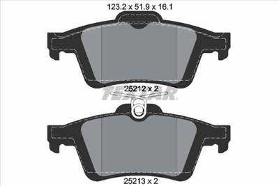 Fékbetét készlet TEXTAR 2521201 for FORD, VOLVO, FORD ASIA &amp; OCEANIA, MAZDA, …