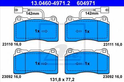 ATE 13.0460-4971.2 - fékbetét ALFA ROMEO LANCIA