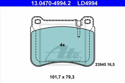 ATE 13.0470-4994.2 - fékbetét MERCEDES-BENZ