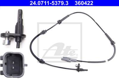 ATE 24.0711-5379.3 - kerékfordulatszám érzékelő CITROËN PEUGEOT