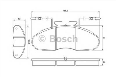 BOSCH 0 986 424 080 - fékbetét NISSAN RENAULT TRUCKS