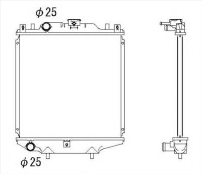 NRF 507643 - Vízhűtő (Hűtőradiátor) DAEWOO SUZUKI