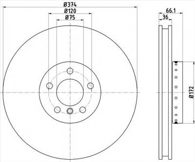 TEXTAR 92266225 - féktárcsa ALPINA BMW