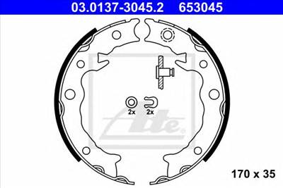 ATE 03.0137-3045.2 - kézifék fékpofakészlet SUBARU