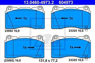 ATE 13.0460-4973.2 - fékbetét HONDA MITSUBISHI RENAULT SUBARU