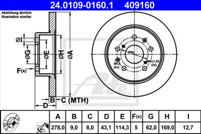 ATE 24.0109-0160.1 - féktárcsa SUZUKI