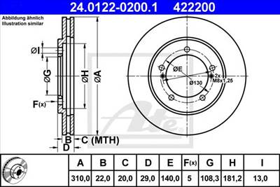 ATE 24.0122-0200.1 - féktárcsa SUZUKI