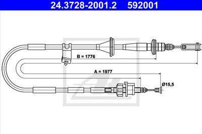 ATE 24.3728-2001.2 - kuplung bowden SUZUKI