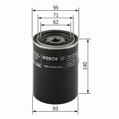 BOSCH 0 986 452 001 - olajszűrő FERRARI FORD FORD ASIA / OZEANIA FORD AUSTRALIA LAND ROVER NISSAN RO