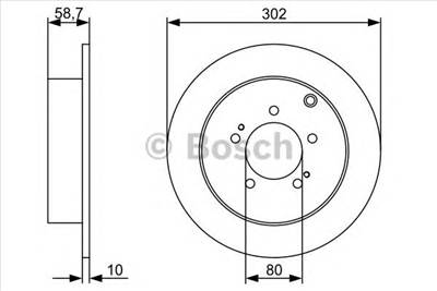 BOSCH 0 986 479 318 - féktárcsa CITROËN MITSUBISHI PEUGEOT