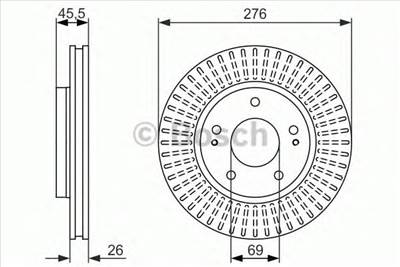 BOSCH 0 986 479 604 - féktárcsa CHRYSLER DODGE MITSUBISHI