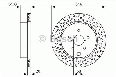 BOSCH 0 986 479 V05 - féktárcsa SUBARU