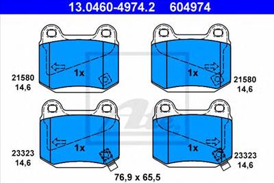 ATE 13.0460-4974.2 - fékbetét MITSUBISHI NISSAN SUBARU