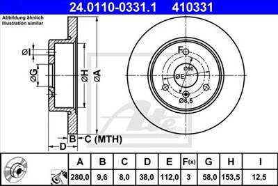 ATE 24.0110-0331.1 - féktárcsa SMART