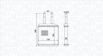 MAGNETI MARELLI 350218420000 - Hőcserélő, belső tér fűtés DAEWOO