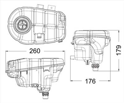 MAHLE CRT 60 000S - hűtőfolyadék kiegyenlítőtartály AUDI AUDI (FAW) VW (SVW)