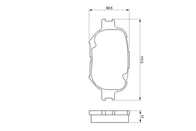 BOSCH 0 986 424 808 - fékbetét HONDA TOYOTA TOYOTA (FAW)