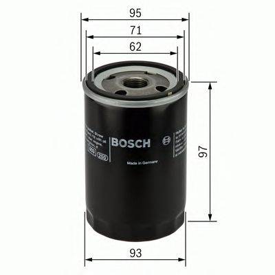 BOSCH 0 986 452 003 - olajszűrő CHRYSLER DAIHATSU DODGE FORD AUSTRALIA GAZ JEEP LAND ROVER NISSAN PL