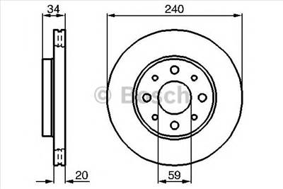 BOSCH 0 986 479 B76 - féktárcsa FIAT FORD