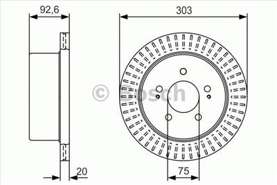 BOSCH 0 986 479 V26 - féktárcsa HYUNDAI JAC