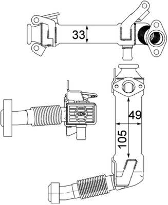 MAHLE CE 21 000P - Hűtő, kipufogógáz-visszavezetés BMW