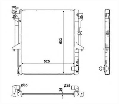 NRF 53907 - Vízhűtő (Hűtőradiátor) MITSUBISHI