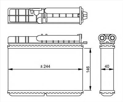 NRF 54307 - Hőcserélő, belső tér fűtés BMW