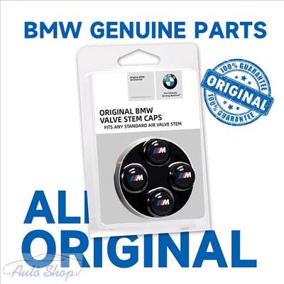 Gyári BMW alumínium fekete szelepsapka készlet 36122447403