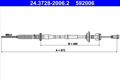 ATE 24.3728-2006.2 - kuplung bowden SUBARU SUZUKI