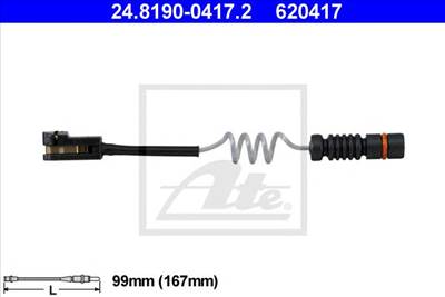 ATE 24.8190-0417.2 - fékbetét kopásjelző MERCEDES-BENZ VW