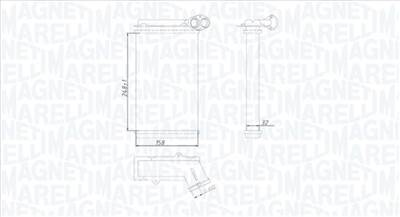 MAGNETI MARELLI 350218422000 - Hőcserélő, belső tér fűtés FORD SEAT VW