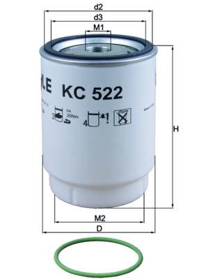 MAHLE KC 522D - Üzemanyagszűrő MAN