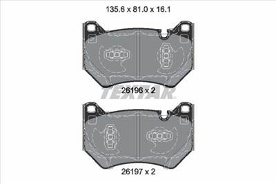 Fékbetét készlet TEXTAR 2619601 for AUDI, SEAT, SKODA, VW