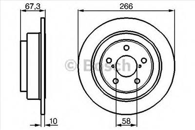 BOSCH 0 986 478 799 - féktárcsa SUBARU