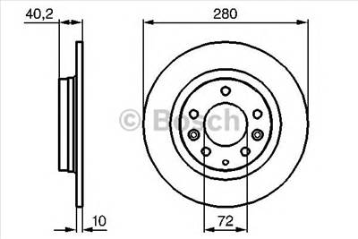 BOSCH 0 986 479 B77 - féktárcsa MAZDA