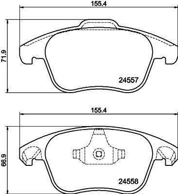 Fékbetét készlet MINTEX MDB2891 for CITROËN, DS, OPEL, PEUGEOT