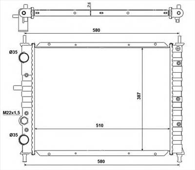 NRF 58013 - Vízhűtő (Hűtőradiátor) FIAT